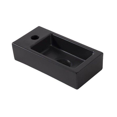 Wiesbaden Mini Rhea Pack lave-mains complet 36x18x9cm trou de robinet gauche noir mat