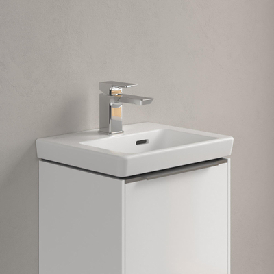 Villeroy & Boch Subway 3.0 fontein - 37x305cm - 1 kraangat - met overloop CeramicPlus - Stone White (mat wit)
