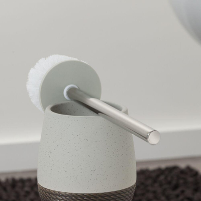 Sealskin Braid Toiletborstel met houder Lichtgrijs