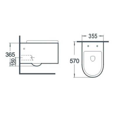 Best Design Rapid wandcloset 57 cm incl.zitting OUTLETSTORE