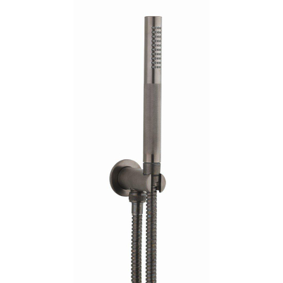 Crosswater Union Handdoucheset - muuruitlaat - brushed black - chrome (gunmetal)