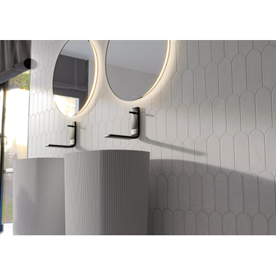 SAMPLE Terravito Evarno wandtegel - 8x21.5cm - White mat (wit)