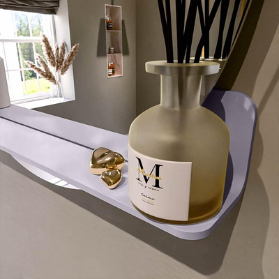 Mondiaz SPOT Miroir de salle de bains - rond 80cm - tablette de miroir - couleur Cale