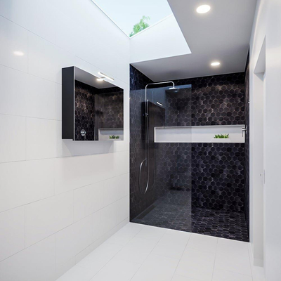 Mondiaz CUBB Armoire de toilette avec miroir - 100x70cm - 2 portes - Urban (Noir)