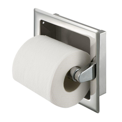 Geesa Hotel Porte-rouleau de papier toilette encastré sans clapet Chrome