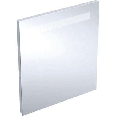 Geberit Renova Compact spiegel - met verlichting horizontaal - 60x65cm - zilver