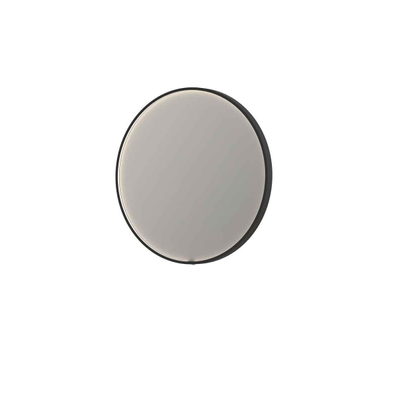 INK SP24 spiegel – Ø80 cm – indirecte LED – spiegelverwarming – Zwart mat