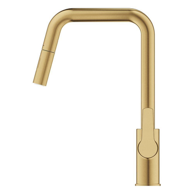 GROHE Start 2021 keukenkraan u-uitloop uittrekbare dual spray - geborsteld cool sunrise (goud)