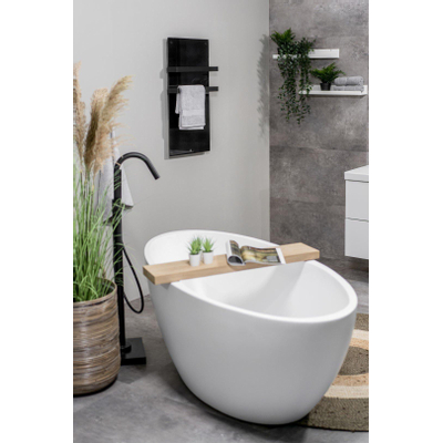 Eurom sani 400 comfort panneau infrarouge salle de bain 83.5x48.1cm wifi 400watt verre noir