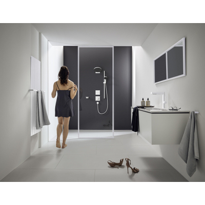 Hansgrohe Pulsify Select Ensemble barre coulissante 3jets Relaxation 10.5cm avec barre coulissante 90 cm Mat Blanc