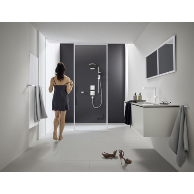 Hansgrohe Pulsify Select Ensemble de douche 90cm pommeau 10.5cm 3 jets Relaxation Blanc mat