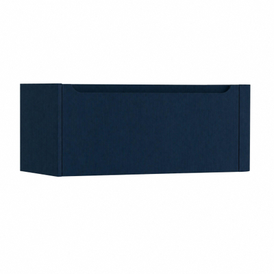 H&R Badmeubelen Juice Meuble sous-vasque - 100x45x40cm - angle droit arrondi - 1 tiroir - poignée intégrée - chêne bleu