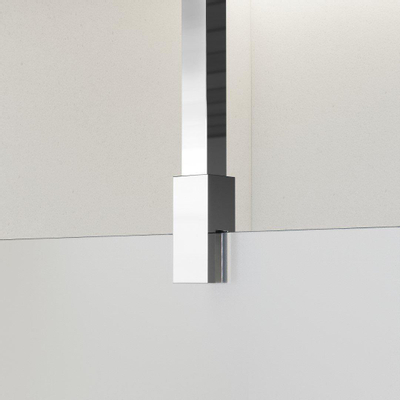 Fortifura Galeria Douche à l'italienne - 50x200cm - Verre dépoli - Bras plafond - Chrome