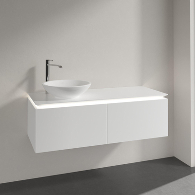 Villeroy & Boch Legato wastafelonderkast 120x38cm 2 lades White matt