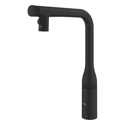 Grohe Essence SmartControl 1-gats Keukenkraan - uittrekbare uitloop - 2 straalsoorten - voorsprong 20.1cm - phantom black (zwart)