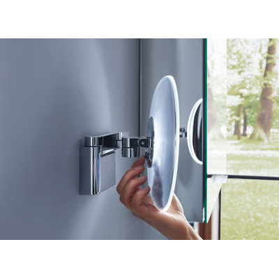 Emco Asis make-upspiegel – rond Ø20,9 cm – LED-verlichting – 3x vergrotend – Chroom
