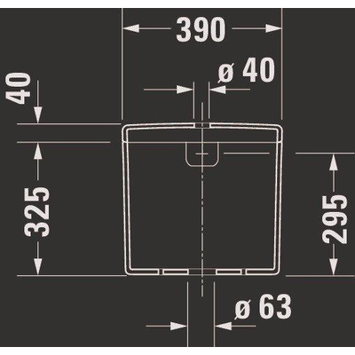 Duravit Starck 3 Réservoir WC WC avec intérieur et connexion dessous gauche ou central Blanc