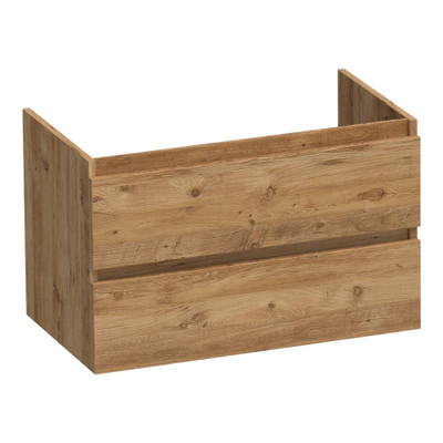 BRAUER Joy meuble sous-lavabo 80 2 tiroirs softclose - sans poignée - 1 découpe pour siphon - Chateau
