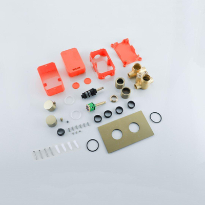 Fortifura Calvi Thermostatische Inbouwkraan - met inbouwdeel - PVD - geborsteld messing (goud)