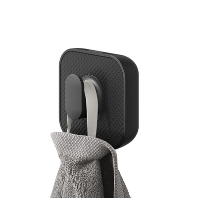 Tiger Carv Crochet porte-serviette - simple - noir