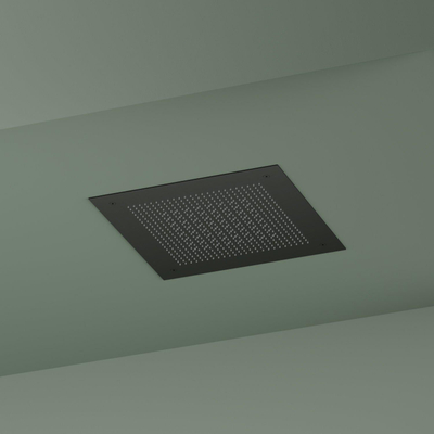 Hotbath Ace Hoofddouche - inbouw - vierkant - 38x38cm - PVD - zwart geborsteld
