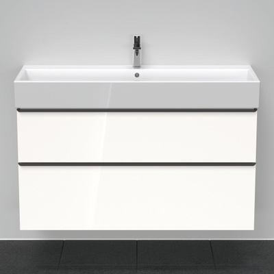 Duravit D-neo Meuble sous vasque 118.4x44.2x62.5cm 2 tiroirs Blanc haute brillance