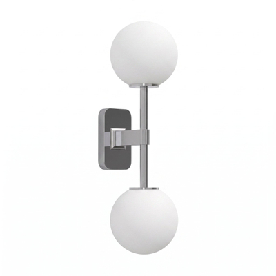 Astro Tacoma Twin Wandlamp/Plafondlamp - 230V - IP44 - bol - wit glas - chroom