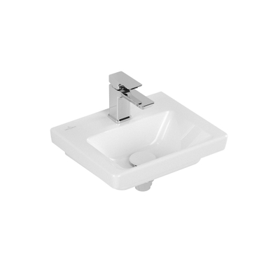 Villeroy & Boch Subway 3.0 fontein - 37x30.5x13.5cm - met 1 kraangat - zonder overloopgat CeramicPlus - White Alpine (glans wit)