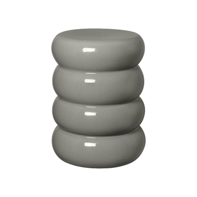 Blomus TORU tabouret - 44x34x34cm - céramique - rond - Elephant skin