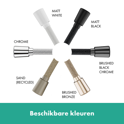 Hansgrohe Designflex Textiel - doucheslang - 125cm - hoogglans chroom