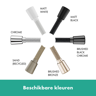 Hansgrohe Designflex textiel doucheslang 125cm matzwart