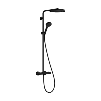 Hansgrohe Pulsify S Puro Puro1jet - showerpipe - ecosmart - 260 - thermostatisch - 3jet - handdouche en doucheslang - 160cm - thermostaat - mat zwart