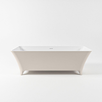 MONDIAZ LUNDY baignoire autoportante - 170x75cm - mat linen / talc (beige / blanc)