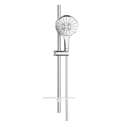 GROHE Rainshower Smartactive 150 Ensemble de douche glissante - 60cm - douchette ronde - 3 types de jet - flexible de douche lisse - avec porte-savon - chrome