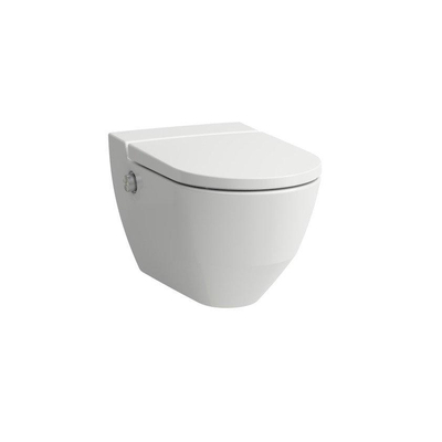 Laufen Cleanet NAVIA WC-douche 40.5x58x37cm évacuation profonde incl. abattant de WC avec couvercle et softclose céramique blanc mat mat