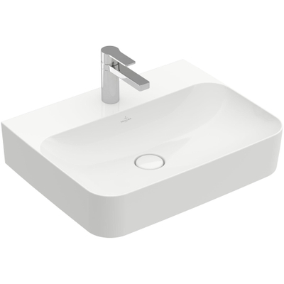 Villeroy & Boch Finion Lavabo - 600 x 470 x 164 mm - Blanc Alpin CeramicPlus - sans trop-plein - rectifié