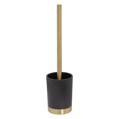 Tiger Tune Toiletborstel met houder vrijstaand Messing geborsteld / Zwart 9.1x37.9x9.1cm