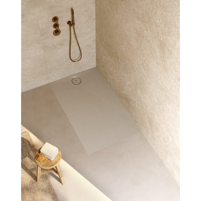 Riho Nuvia Douchevloer - 140x80cm - antibacterieel - purite - pebble grey