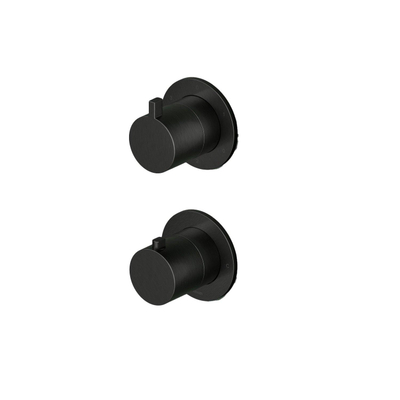 Hotbath Ace Partie apparente - pour mitigeur thermostatique encastré - 3 voies - inverseur - noir brossé PVD