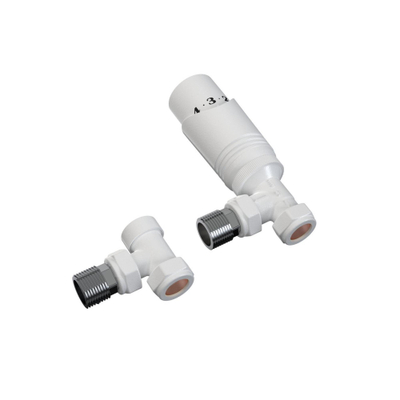 FugaFlow Eccelente Acces Kit de raccordement radiateur universel - angle droit - blanc mat
