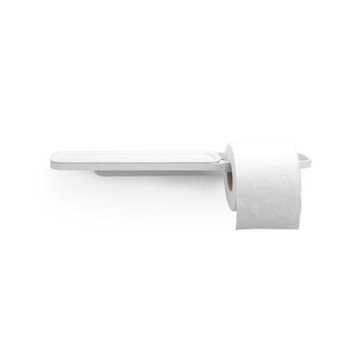 Porte-rouleau de papier toilette Brabantia MindSet - 44x11x5cm - étagère - sans couvercle - minéral frais blanc