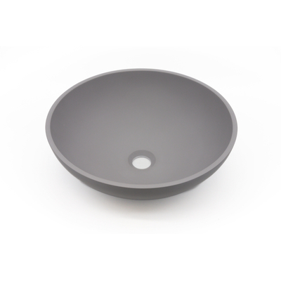 Zeza Element Vasque à poser - 41x41x14cm - solid surface - mat gris clair