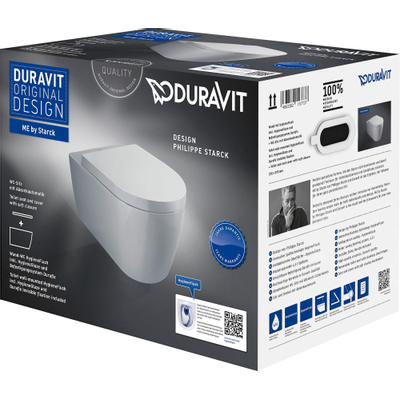 Duravit avec by starck pack WC suspendu 373,5x570x395 avec blanc