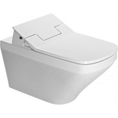Duravit DuraStyle pack WC suspendu à chasse profonde sans rebord avec fixation dissimulée 37x62cm incl. abattant WC douche Slim Sensowash blanc