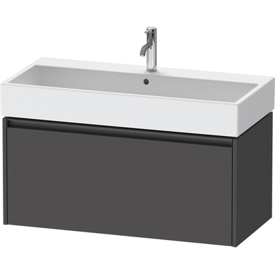 Duravit ketho 2 meuble sous lavabo avec 1 tiroir 98.4x46x44cm avec poignée anthracite graphite mat
