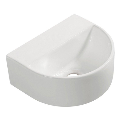 Wiesbaden Lara lavabo sans trou de robinet 30 x 25 x 12 cm céramique brillant blanc