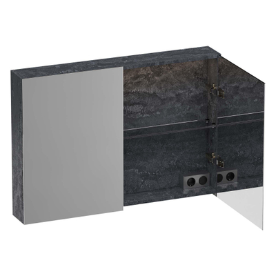 BRAUER Impress Deluxe spiegelkast – 99x70x15 cm – LED-verlichting – Damascus