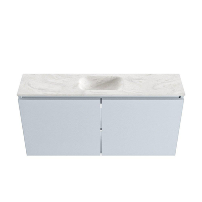 MONDIAZ TURE-DLUX Meuble WC 100 cm Clay. EDEN lavabo Ostra position milieu. Sans trou de robinet.