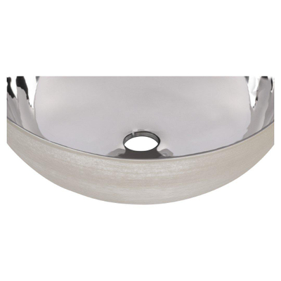 Differnz Shine vasque 40x40x13.5cm céramique argent/blanc