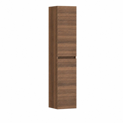 HR badmeubelen Colonne haute - 35x35x170cm - 2 portes - ouverture à droite - sans poignées - noyer